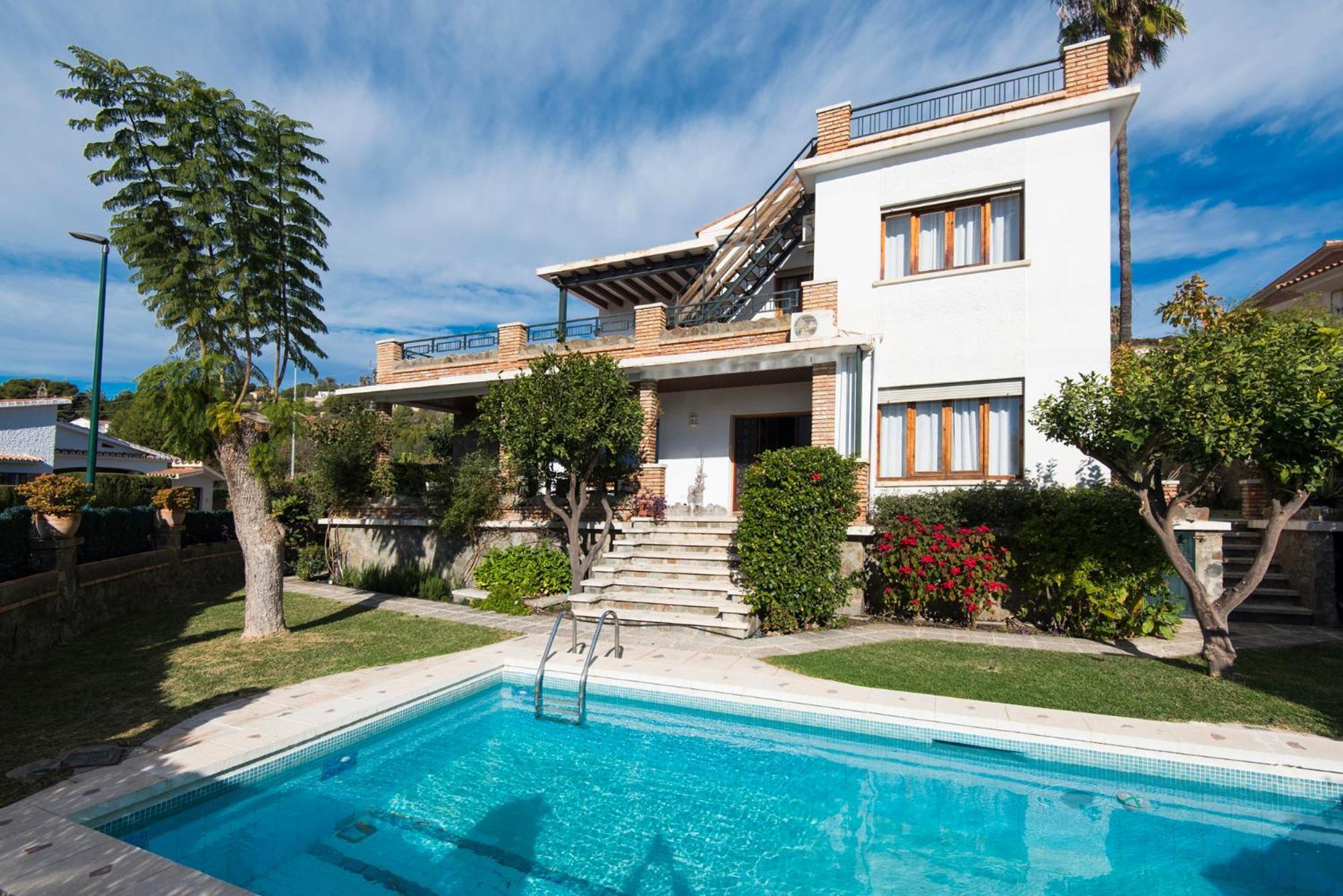 Queen Of The Ocean Villa: Stately Style House With Pool มาลากา ภายนอก รูปภาพ